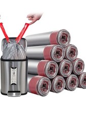 Trashs Bag Drawstring Garbage Bags-Coocn Thicker 1 Count Pack of 50 , Gray