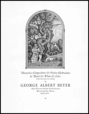 1926 George Albert Beyer Minneapolis Illustrations Art Nouveau Vintage Print Ad