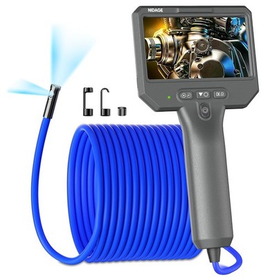 11.5FT Dual Lens Borescope Inspection Camera 1920P HD with Light, 4.3'' Screen