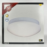 Brilliant LED Deckenleuchte Fakir IP44 Badlampe 800Lm Warmweiß Silber Ø33Cm