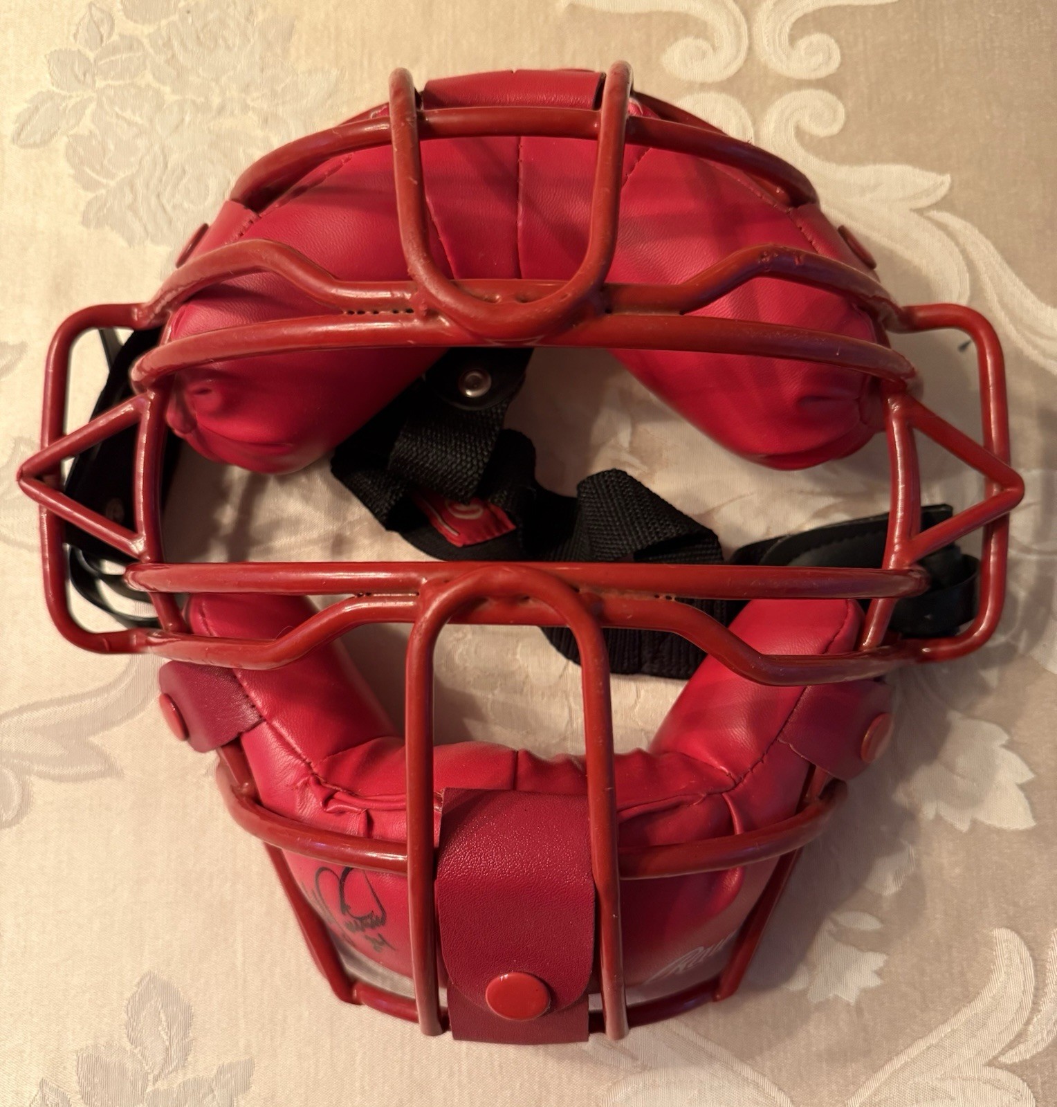 Mike Lieberthal Autographed Signed Red Catchers Mask Philadelphia Phillies COA
