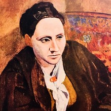 Picasso Gertrude Stein In NY Art Print 1906 Vintage Home Wall Decor Abrams 1954
