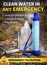 Water filtration Straw Kit for Camping, Hiking, Hunting, Survival Gear Purifier