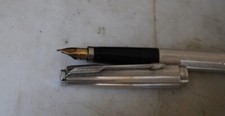 Parker 35 French Lady Fountain Pen Silver Str...