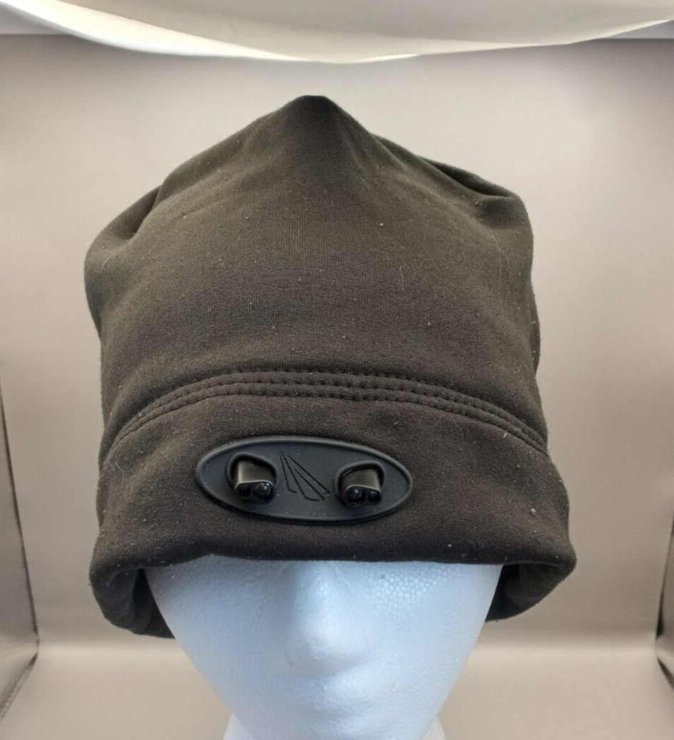 Unisex One Size Black Powercap Beanie Skull Cap W/ Built In Headlamp Flashlight