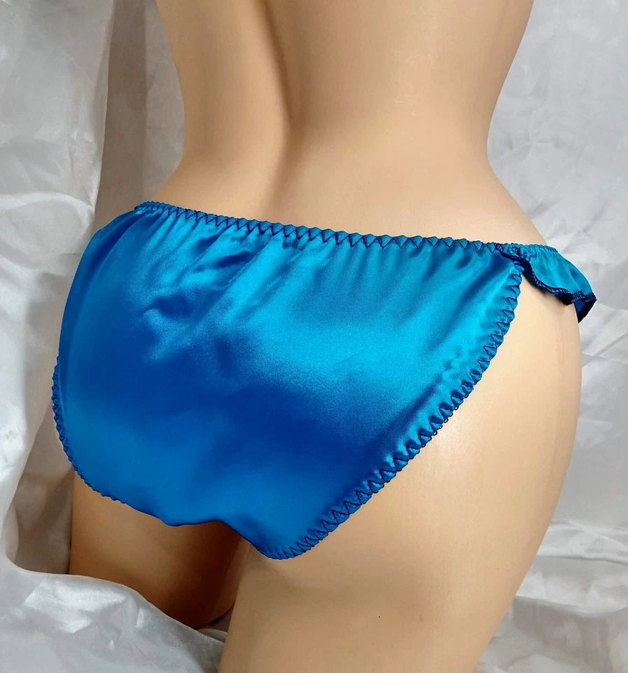 Bragas de bikini Aqua Satin Flutter Foto 3 de 4