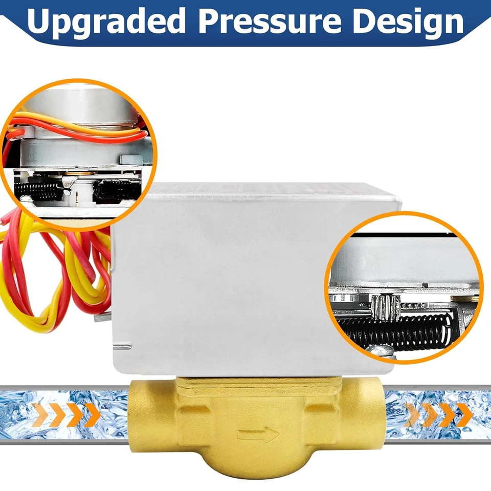 V8043E1012 Válvula de Zona Motorizada, 3/4" Válvulas de Zona de Sudor Repuesto para Honeywell Foto 2 de 4