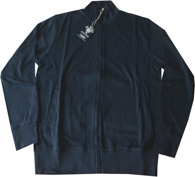 HERREN SWEATSHIRT SHIRT M L XL XXL 3XL Jacke Zip Blau Baumwolle Be Board 100% Baumwolle