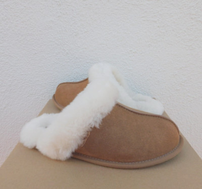 UGG SCUFFETTE II REGENERATE CHESTNUT SHEEPSKIN SLIPPERS, WOMEN US 6/ EUR 37 ~NEW