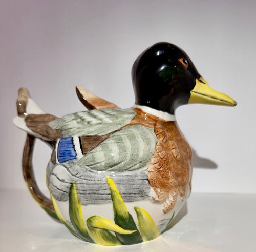 Rare Staffordshire Ceramics Hand Painted MALLARD Teapot England - Picture 4 of 8