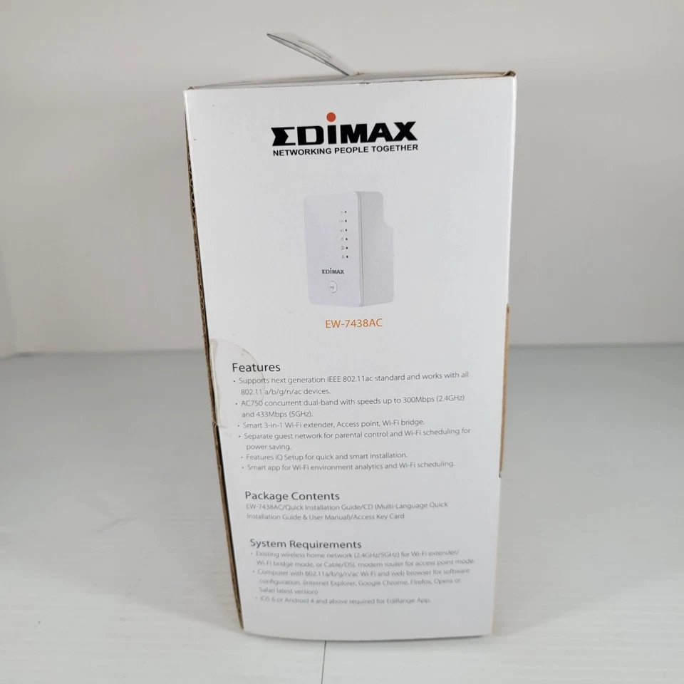 Edimax Smart AC750 Dual-Band Wi-Fi Extender EW-7438AC - Image 4 of 4