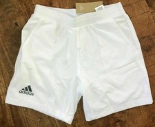 Mens Adidas Ergo 7" Tech Tennis Shorts White FK0793 NWT 60