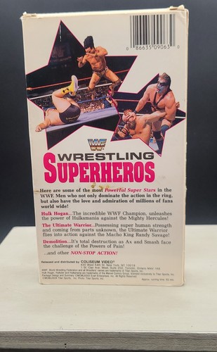 WWF Coliseum Video Wrestling Superheros VHS 1990 Hulk Hogan Ultimate Warrior - Picture 2 of 4