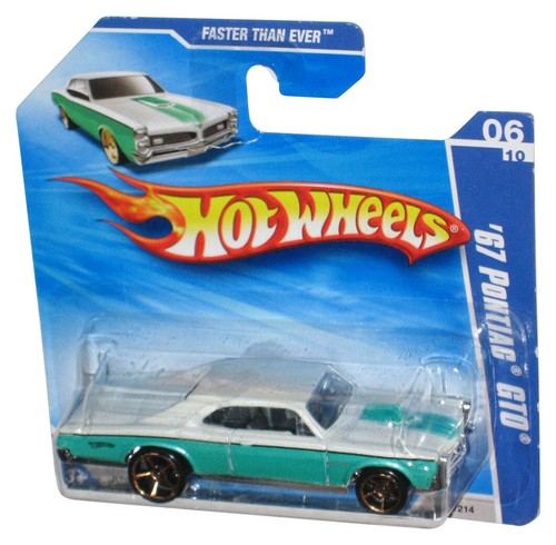 Hot Wheels Faster Than Ever 06/10 (2009) Green & White '67 Pontiac GTO Car 132/2