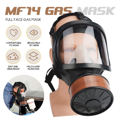 MF14 Vollmaske Atemschutzmaske mit Aktivkohlefilter Vollgesichtsmaske Gasmaske - Bild 16 von 23