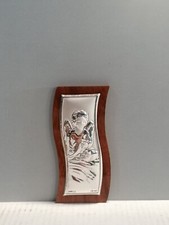 Icona Sacra, Bomboniera Angelo Custode in Argento Prezioso 925,  1  g. 7cm x 3cm