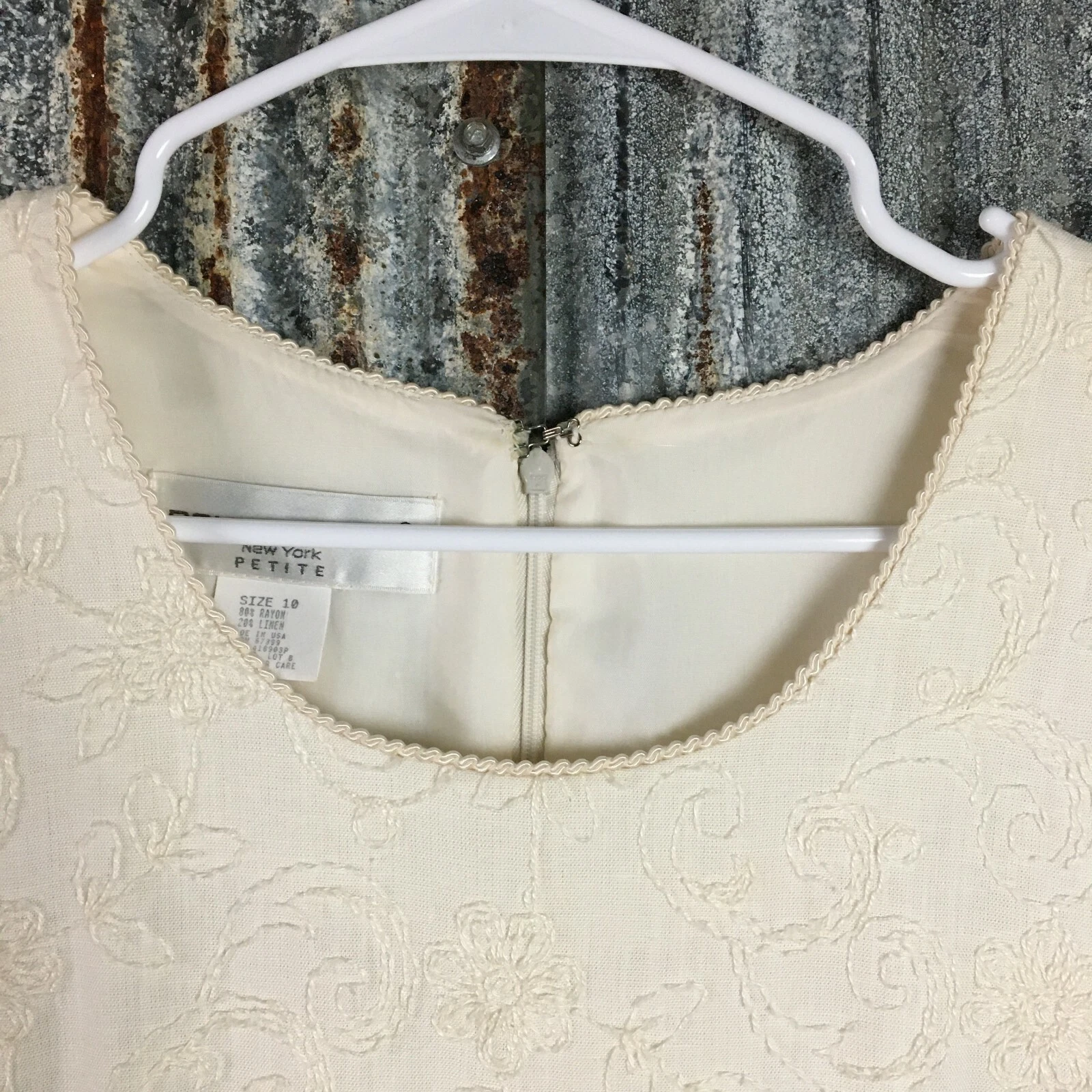 OFF WHITE Abito donna Ricco 10 tubino ricamato vita bassa bianco sporco Molly Ringwa