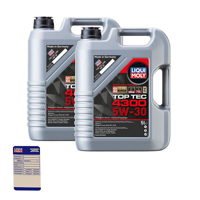 Liqui Moly 3741  Motoröl, Öl, Top Tec 4300 5W-30 10L passend für Nissan
