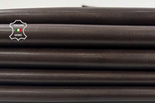 DARK BROWN ROUGH Thick Strong Goatskin leather hides 2 skins 8+sqf 1.1mm #C4779