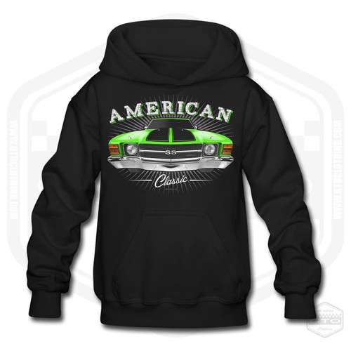 Children's 1971 Chevrolet Chevelle American Muscle Car Hoodie - Picture 9 of 19