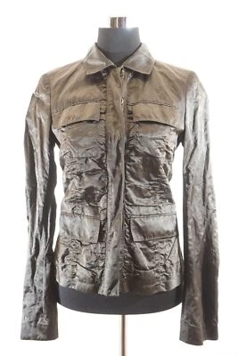 HUGO BOSS Damenblazer Blazer 36 grün oliv uni Einreiher crashed D328 - Bild 1 von 4