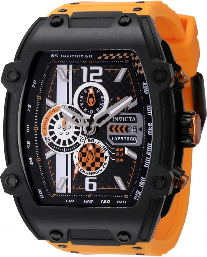 Invicta Men s S1 Rally Diablo Silver Black Dial Chronograph Quartz
