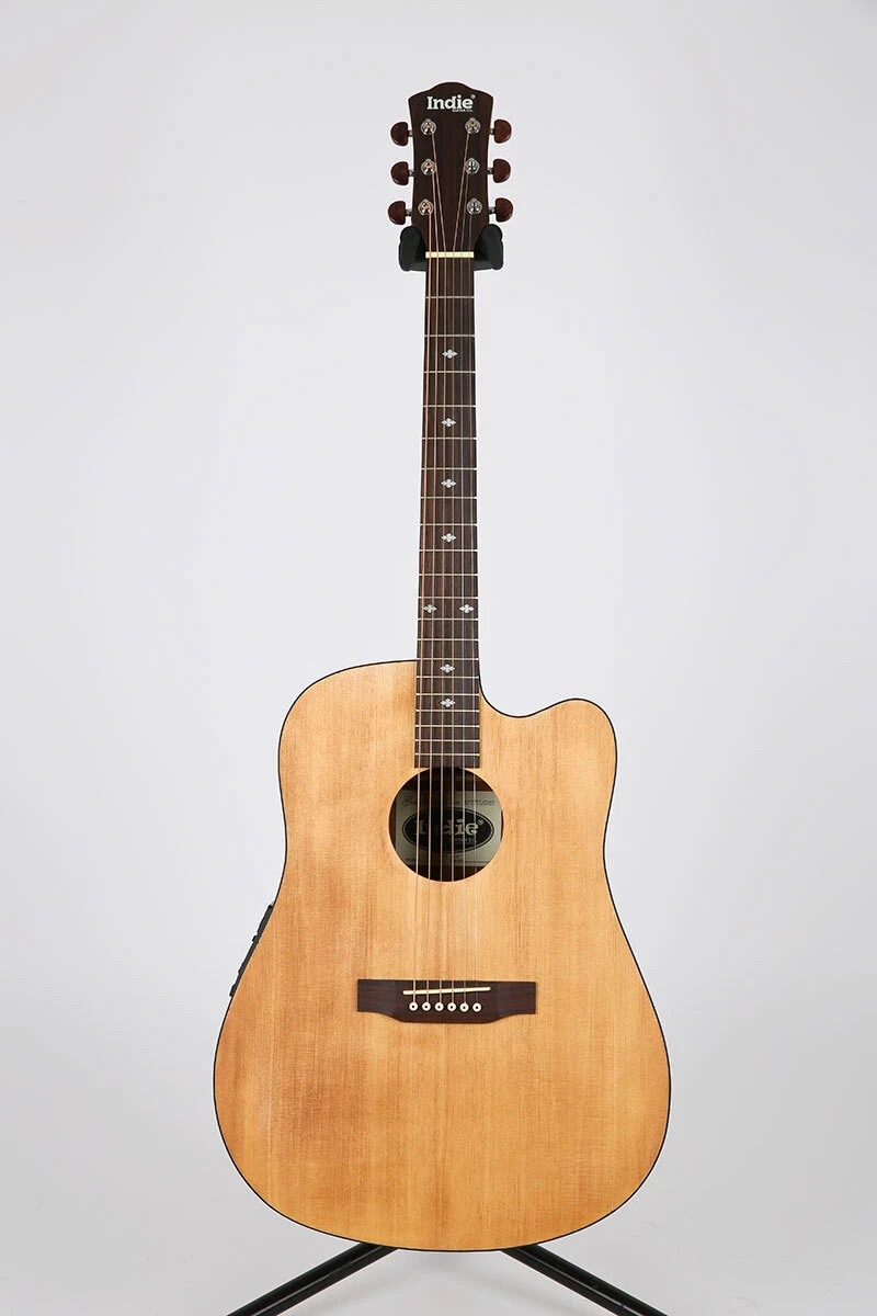 Indie Dude DCE Single Cutaway Spruce Top Mahogany Pickup EQ Acoustic Guitar