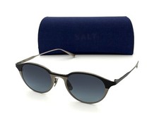 SALT Optics TORRES Black Antique Silver / Denim Gradient 49mm Polarized sunglass