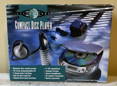 Life Long Compact Disc Player 20-Track Programmable Dynamic Bass CD Player - NIB