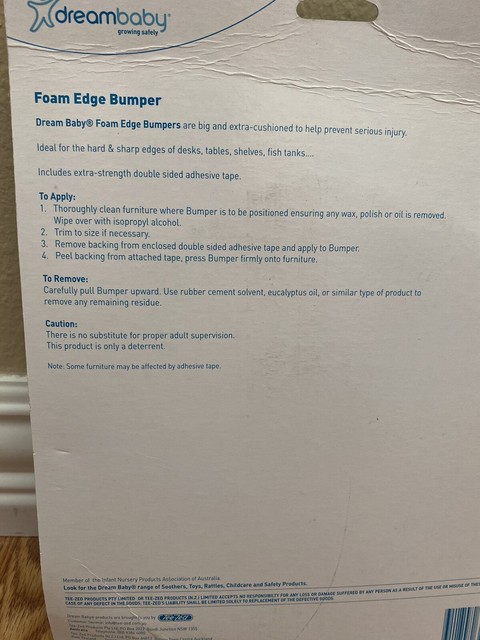 dreambaby foam edge bumper