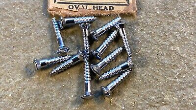 Buy Wood Screw #3 X 1/2” Slotted Oval Head Chrome Vintage Hardware