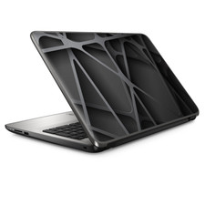 Laptop Skin Wrap Universal for 13 inch - Black Metal Web Panels
