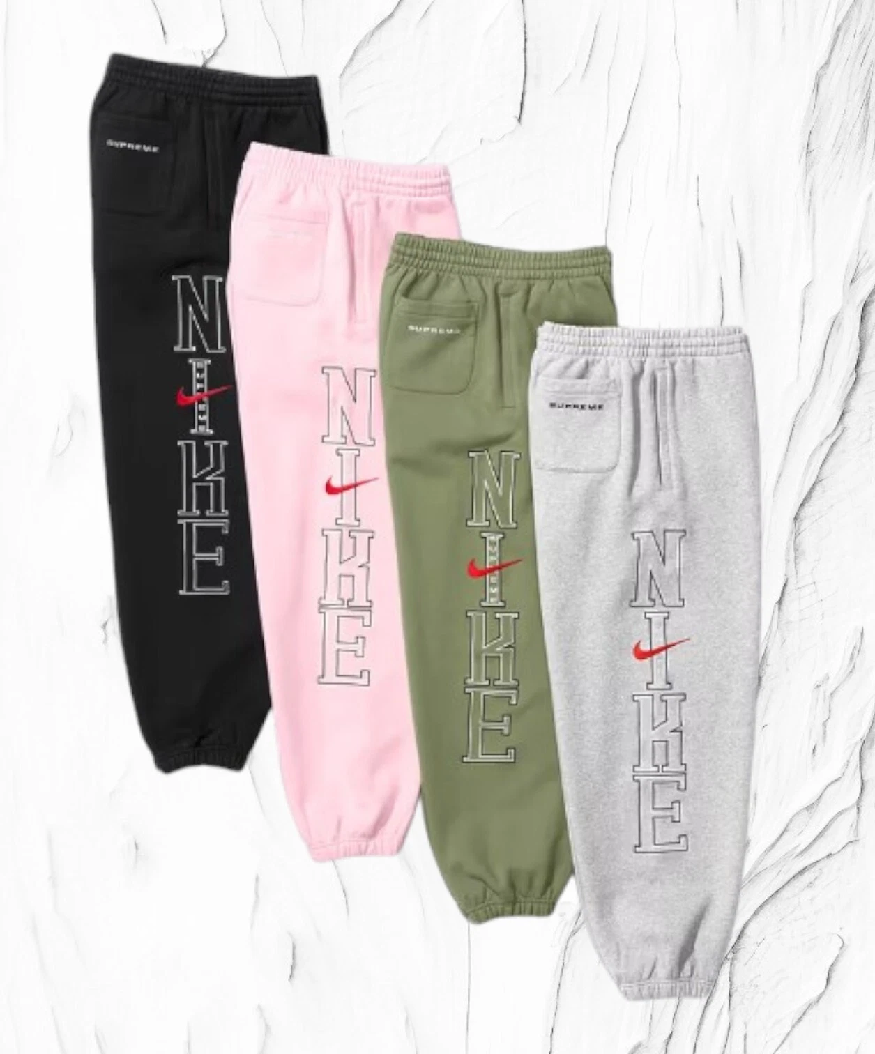 Pantalon de survêtement Supreme x Nike 4 couleurs S XL limité 2024 SS Japon authentique