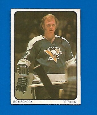 1974-75 LIPTON SOUP  #43 RON SCHOCK PENGUINS NHL HAND CUT CARD NHL