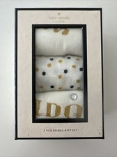 Kate Spade Socks 3 pack Bridal Gift Set Socks Shoe Size 4-10