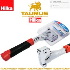 HILKA Hammer Tacker 6mm-14mm Soft Grip Handle Heavy Duty Versatile DIY Hand Tool