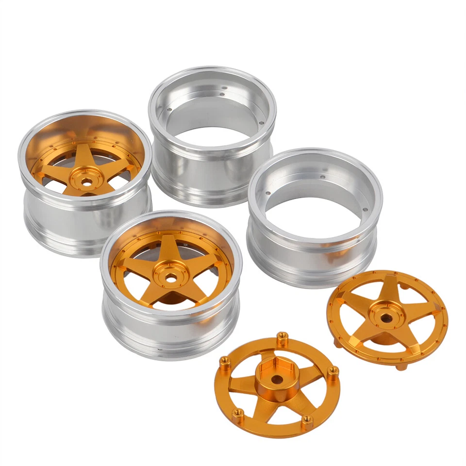 Aluminum Wide Wheels Rims for 1/10 RC Rally Touring Car Tamiya TA02SW TA02 TA03 - Image 2 of 4