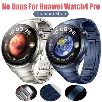 No Gaps Solid Titanium Metal Link Replacement Band for Huawei Watch 4 Pro Bands