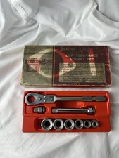 Rare Vintage Snap On Low Clearance Socket Set 9pc AFR-100A With OG Box And Tray