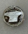 Vintage 1988 1 oz .999 Silver Round ~~ Pegasus Gold Corp Relief Canyon Mine