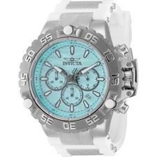 Invicta Men's Watch Subaqua Poseidon Quartz Chrono Silver and White Strap 48557