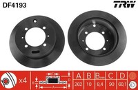2X TRW Bremsscheibe DF4193 FüR Mitsubishi KIA Hyundai