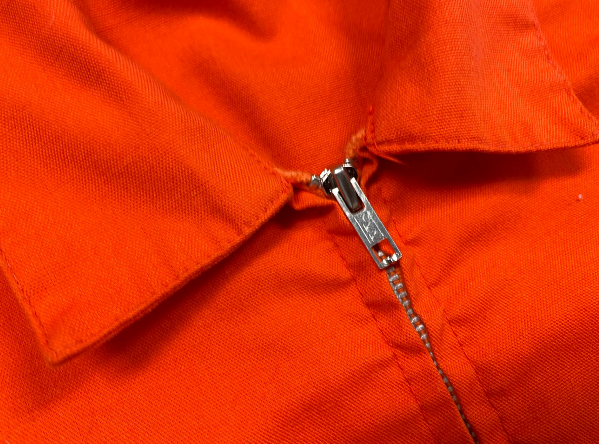 Vintage 70s Orange K-Brand Permanent Press Zip Up Jacket Hunter