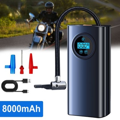 150 PSI Air Compressor Tire Inflator Fits Car Moto Bike Tires Air Pump Cordless