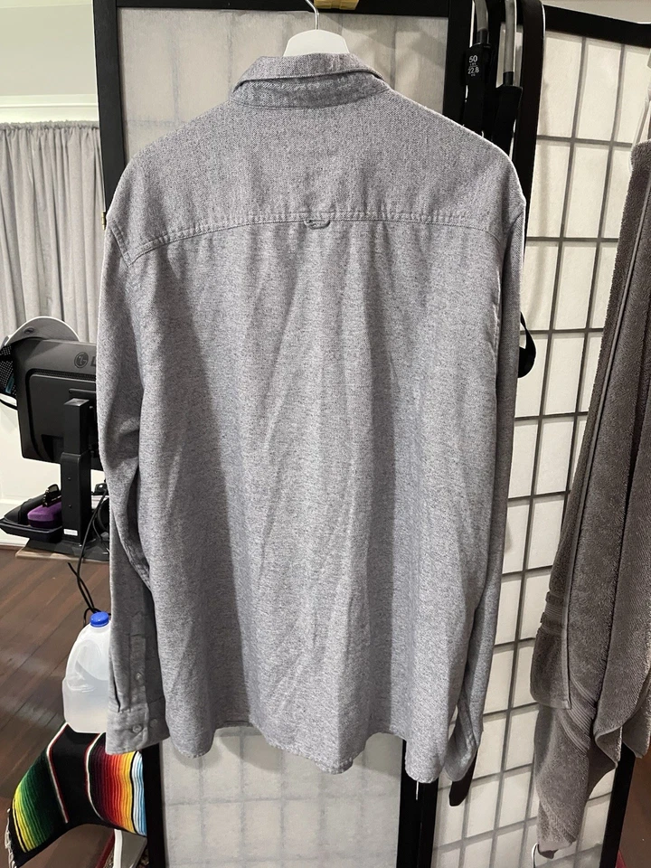 Ripcurl Men’s Long Sleeve Shirt Button Down Collar Grey Cotton XXL 2XL - Image 3 of 3