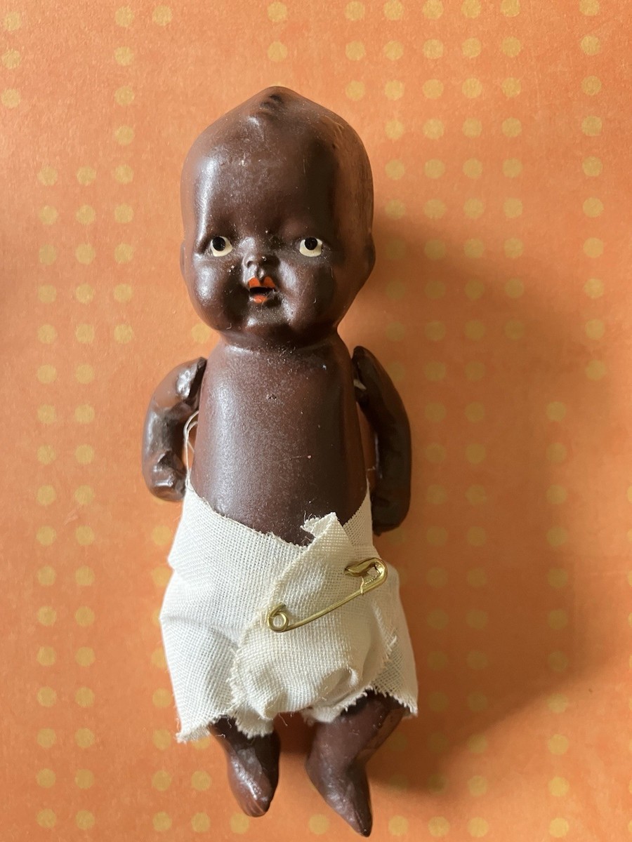 Vintage African American Bisque Baby Doll - 5