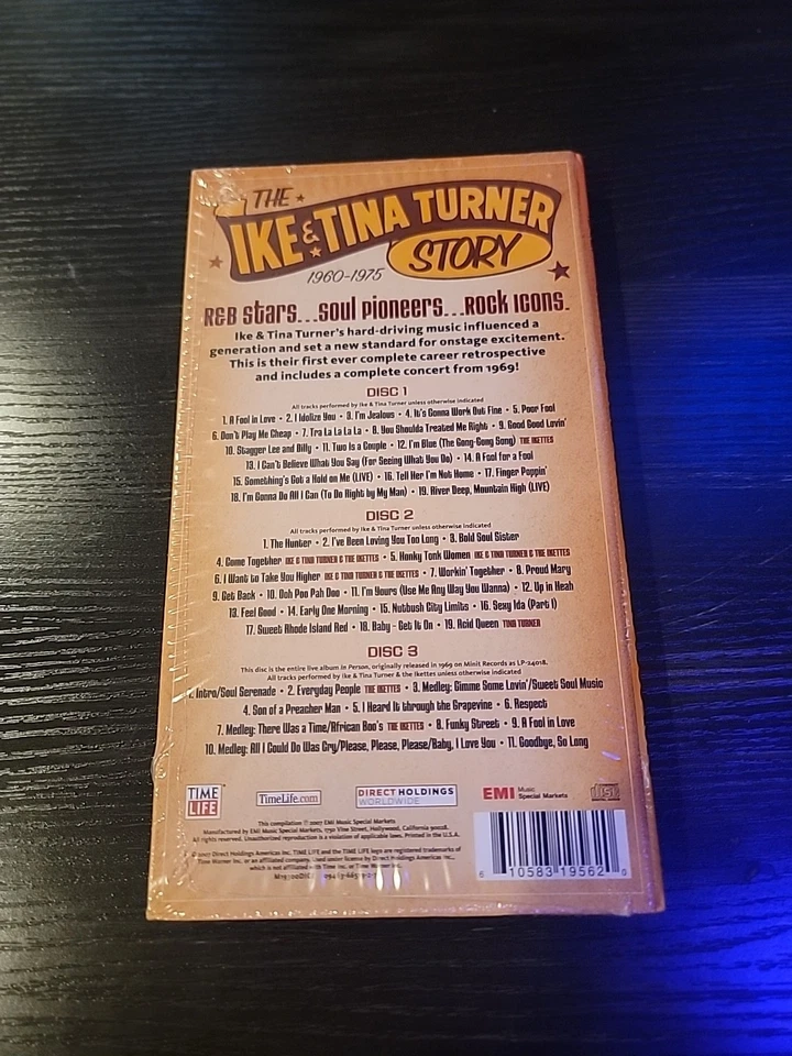 SEALED! THE IKE & TINA TURNER STORY 1960-1975 - US Time Life 3-Disc CD Box Set Foto 2 de 2