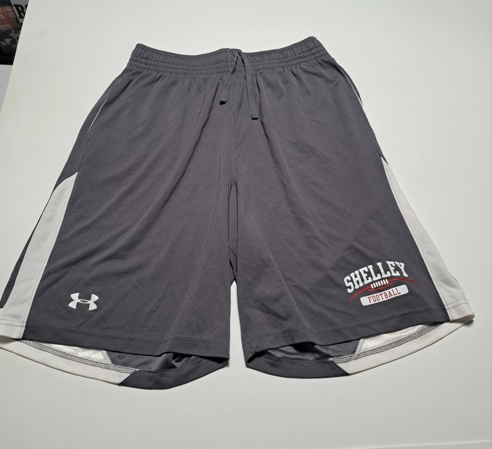 Pantaloncini sportivi Under Armour Heatgear uomo grandi con coulisse larghi grigi