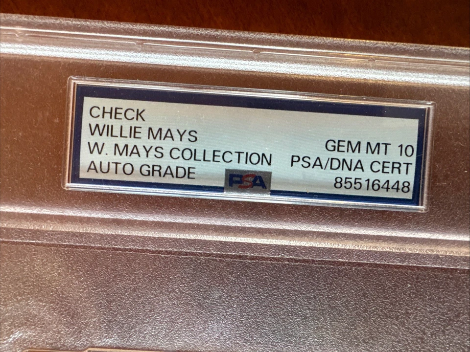 Willie Mays Signed Check Auto PSA 10 From Willie’s Personal Collection - Image 3 of 4