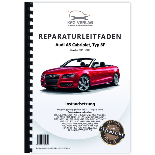 Audi A5 8F 09-16 Instandsetzung 7 Gang Automatikgetriebe 0B5 Reparaturanleitung-image